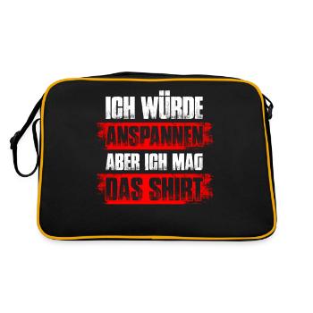 Tense Bodybuilding Bodybuilder Gym Weight Lifting - Retro Bag - black/gold - Back