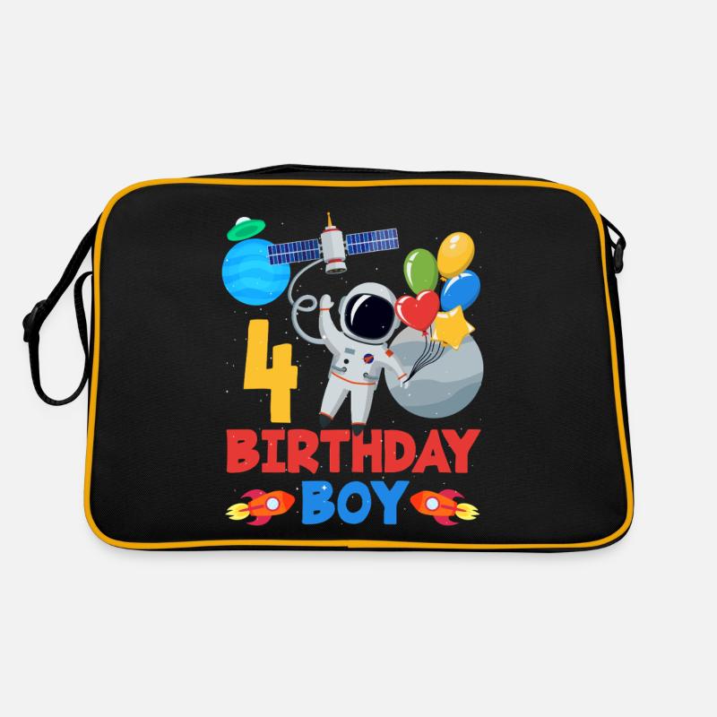 Space Adventure 4 Anniversaire Garçon Sac Retro