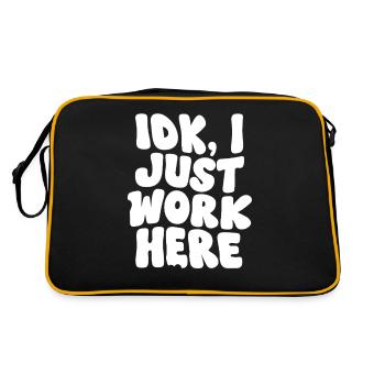 IDK I Just Work Here Bold Statement Design - Retro Bag - black/gold - Back