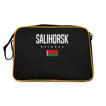 Salihorsk, Belarus, Belarus - Retro Bag - black/gold - Back
