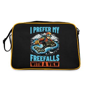 Parachutisme Je préfère mes freefalls avec le parachutisme - Sac Retro - noir/or - Dos