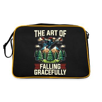 Skydiving The Art Of Falling Gracefully Skydive - Retro Tasche - Schwarz/Gold - Hinten