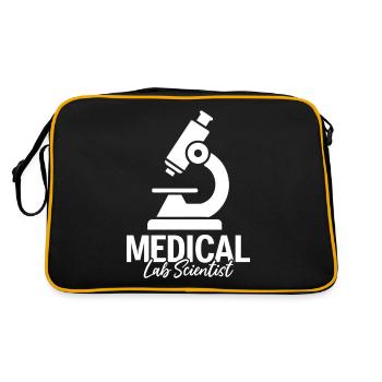 Medical Lab Scientist Funny Scientist Medical - Retro Bag - black/gold - Back