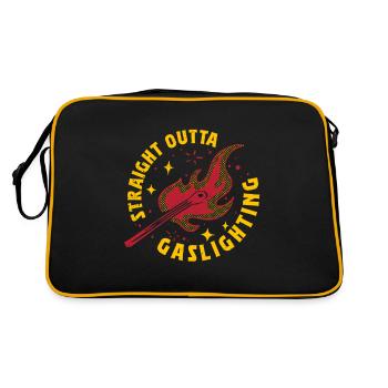 Gaslighter Gaslighting - Retro Tasche - Schwarz/Gold - Hinten