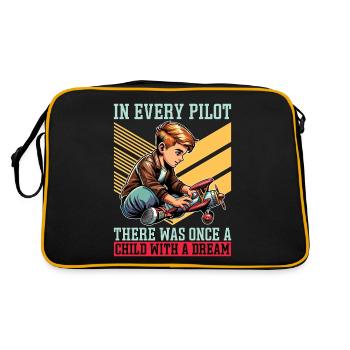 Flight Instructor In Every Pilot There Aviation - Retro Bag - black/gold - Back