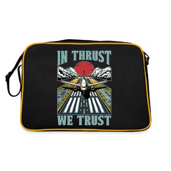 Flight Instructor In Thrust We Trust Pilot School - Retro Bag - black/gold - Back