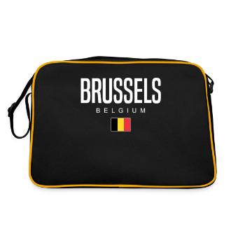 Brussels Belgium - Retro Bag - black/gold - Back