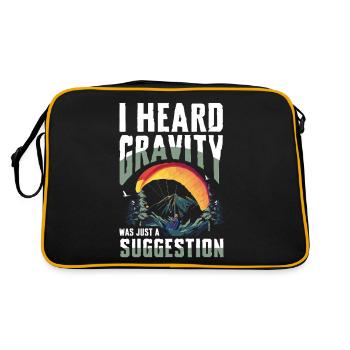 I heard gravity was just a suggestion - Retro Bag - black/gold - Back