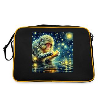 Singe des neiges Nuit étoilée - Sac Retro - noir/or - Dos