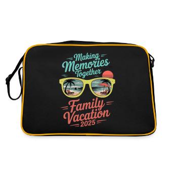 Family vacation 2025 - Retro Bag - black/gold - Back