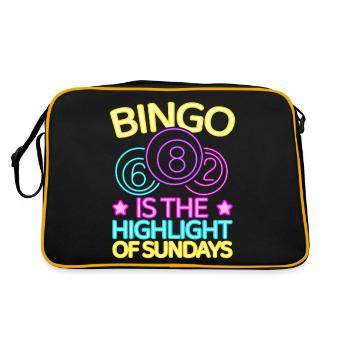Bingo Game Is The Highlight Of Sundays Bingo - Retro Tasche - Schwarz/Gold - Hinten