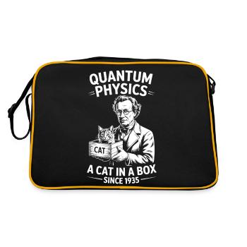 Quantum Physics a cat in a box since 1935 - Retro Bag - black/gold - Back