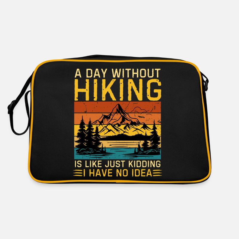 Witziger Wanderer Spruch fürs Wandern Retro Tasche