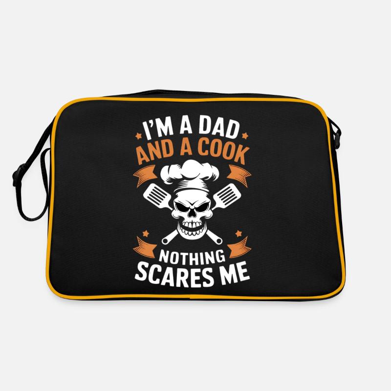 Funny Father Cook Saying for Chef Dad Retro Bag