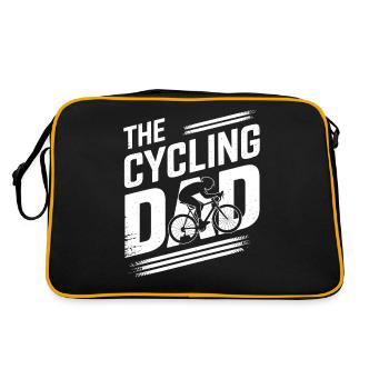 The cycling dad - Retro Tasche - Schwarz/Gold - Hinten