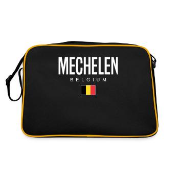 Malines, Belgique - Sac Retro - noir/or - Dos