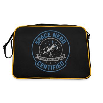 Weltraum-nerd-design Galaxien-erkunder Kosmischer - Retro Tasche - Schwarz/Gold - Hinten