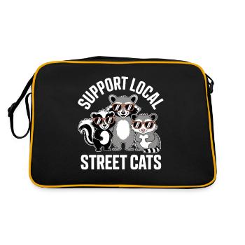 Soutenez les chats des rues locaux Cool Style - Sac Retro - noir/or - Dos