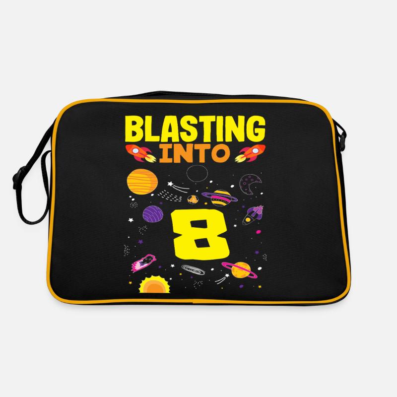 Blasting Into 8 Birthday Space Adventure Retro Bag