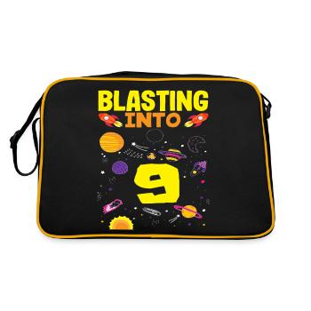 Lancement de la fusée dans la neuvième année - Sac Retro - noir/or - Dos