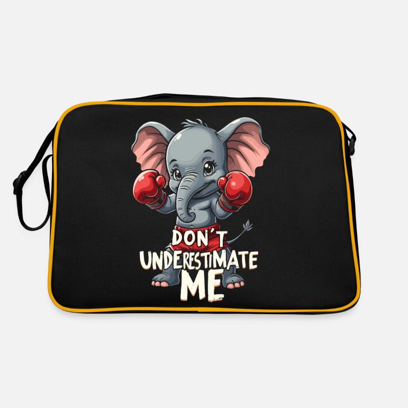 Muay Thai Boxen - Retro Tasche - Schwarz/Gold