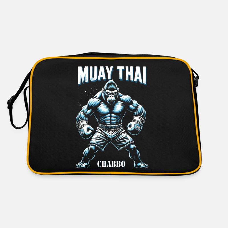 Boxe Muay Thai - Sac Retro - noir/or