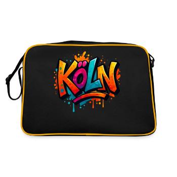 Cologne Graffiti Lettering - Retro Bag - black/gold - Back