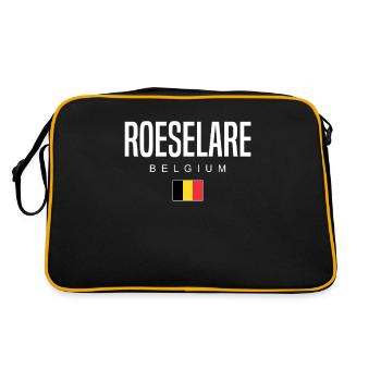 Roulers, Belgique - Sac Retro - noir/or - Dos