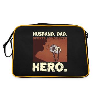 Commentator Sports Presenter Father - Retro Bag - black/gold - Back