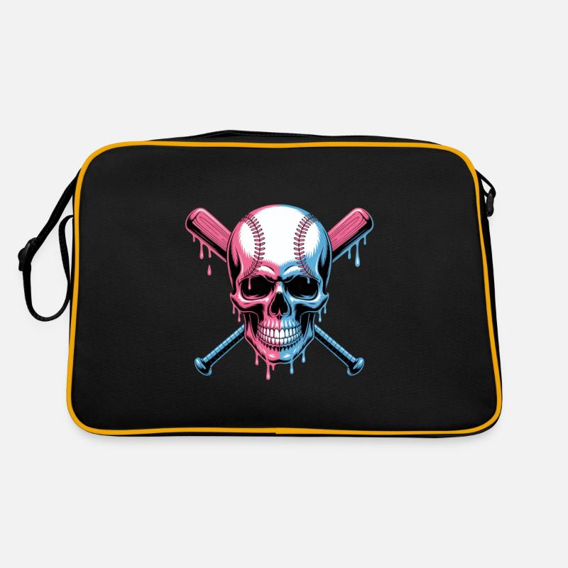 Baseball Skull Batte de Baseball Sac Retro