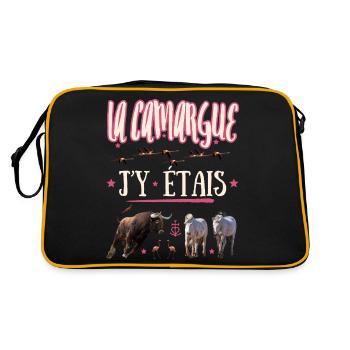 LA CAMARGUE J'Y ETAIS - Sac Retro - noir/or - Dos