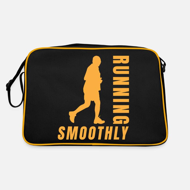Running Running Smoothly Marathon Runner Retro Bag