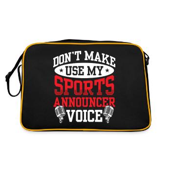 Funny Sports Announcer - Retro Bag - black/gold - Back