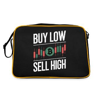 Buy Low – Sell High – Crypto Rule - Retro Bag - black/gold - Back
