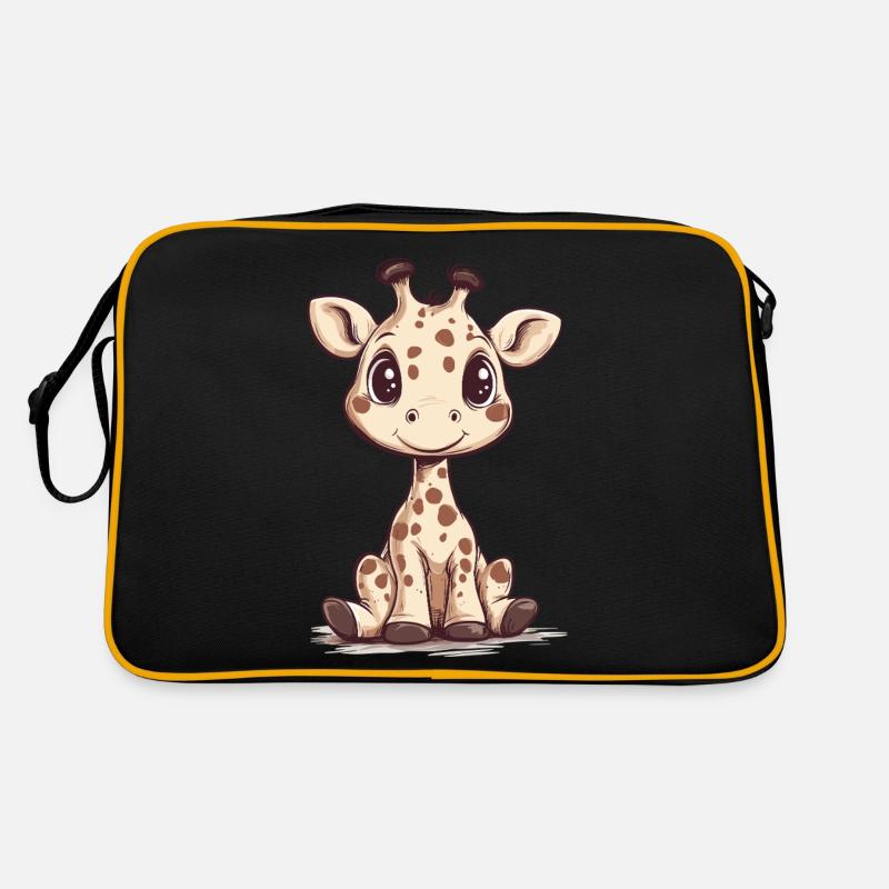 Giraffe for children - Retro Bag - black/gold
