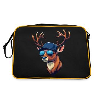 Cool Deer Deer Head Hunter Jeu de chasse - Sac Retro - noir/or - Dos