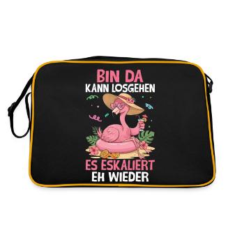 J’y suis, ça peut commencer, ça s’intensifie quand même - Sac Retro - noir/or - Dos