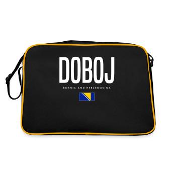 Doboj, Bosnie-Herzégovine - Sac Retro - noir/or - Dos