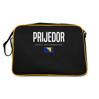 Prijedor, Bosnie-Herzégovine - Sac Retro - noir/or - Dos