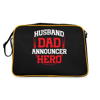 Funny Sports Announcer - Retro Bag - black/gold - Back