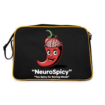 Neuro Spicy – Trop épicé pour les esprits ennuyeux - Sac Retro - noir/or - Dos