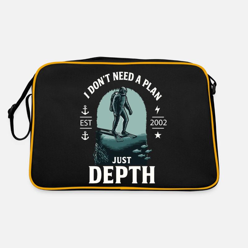 Je n’ai pas besoin d’un plan, juste de plongée en profondeur - Sac Retro - noir/or