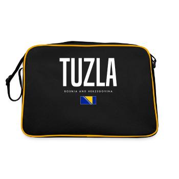 Tuzla, Bosnie-Herzégovine - Sac Retro - noir/or - Dos