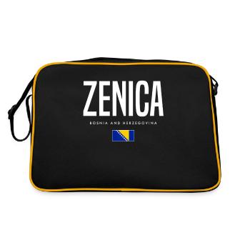 Zenica, Bosnie-Herzégovine - Sac Retro - noir/or - Dos