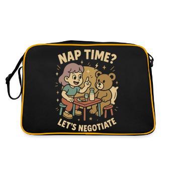 Nap Time Let's Negotiate Kindergarten Kids - Retro Bag - black/gold - Back
