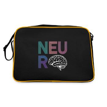 Neuro Brain Design for Science Enthusiasts - Retro Bag - black/gold - Back