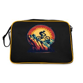 VTT, bike tour, bike park, - Sac Retro - noir/or - Dos