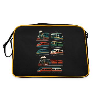Design de train – le rétro rencontre la grande vitesse - Sac Retro - noir/or - Dos