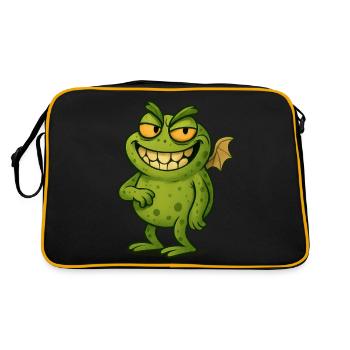 Grenouille monstre volante - Sac Retro - noir/or - Dos