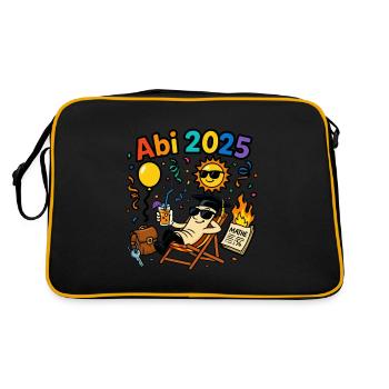 Abi 2025 – Math burned, life relaxed! - Retro Bag - black/gold - Back